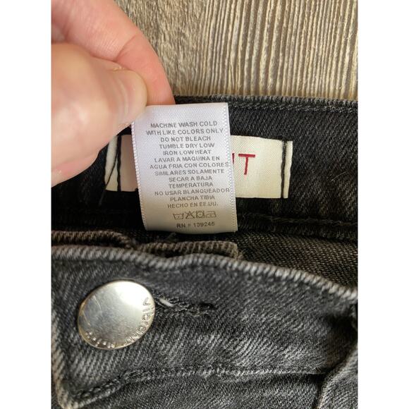 Vibrant Jeans Womens Size 5 Distressed Black Denim Thrashed Vintage USA Made - Picture 6 of 13